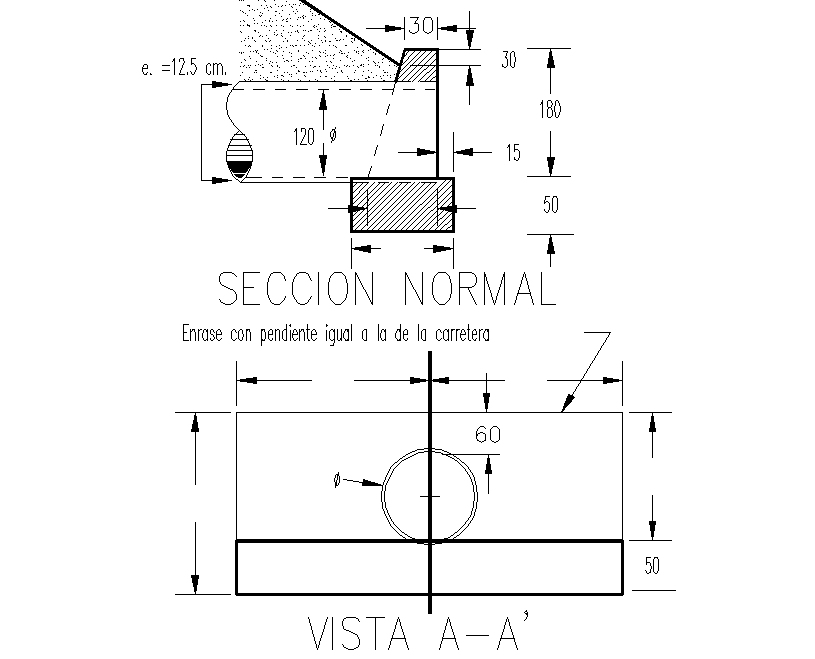 Big head of masonry detail dwg file