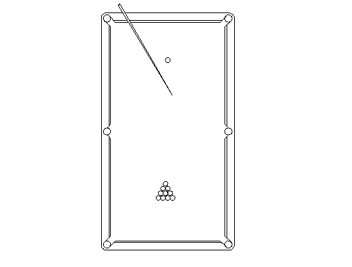 Billard table top view