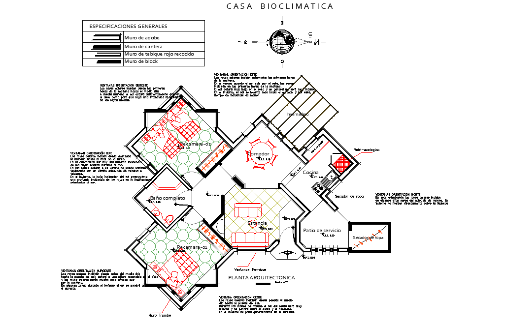 Bioclimatic plan layout file