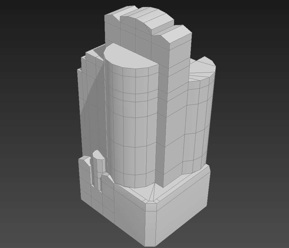3D MAX Commercial Building Block Elevation Design Model files