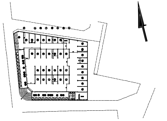 Block divided park parking detail dwg file