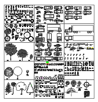 Blocks of furnitures vehicles and other blocks  dwg file