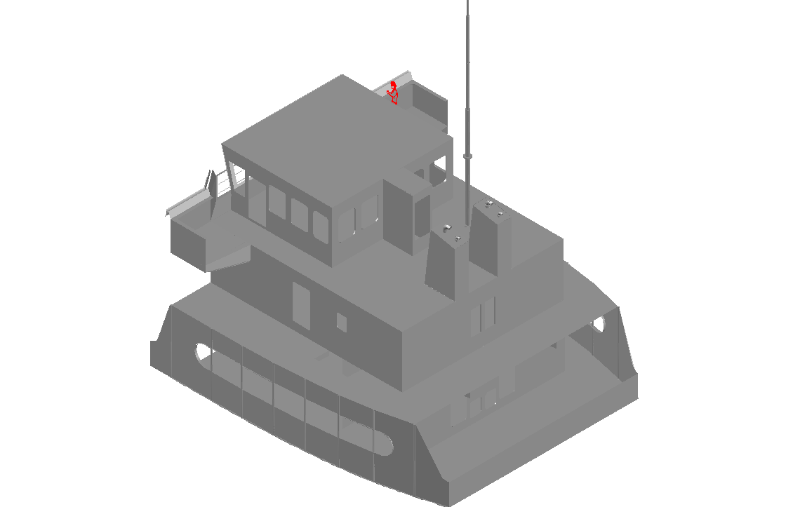 Discover Unique Hotel Design 3D Boat-Shaped Elevation in DWG Format