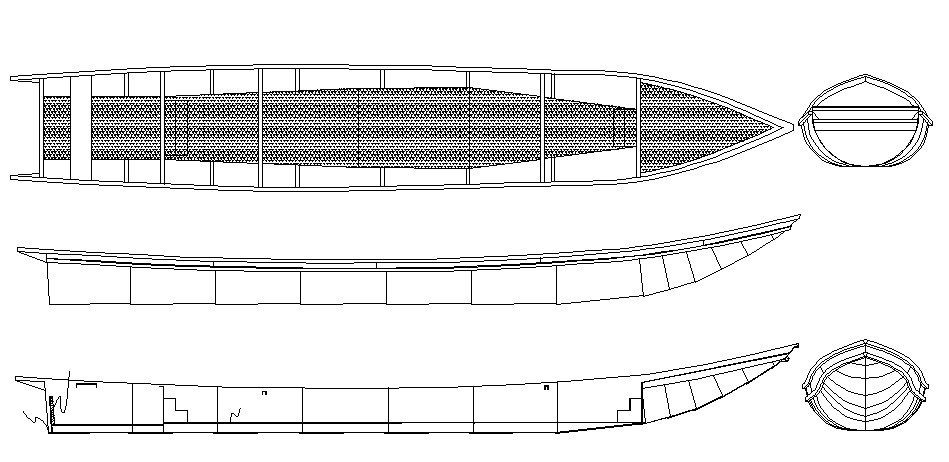 Boat top view detail