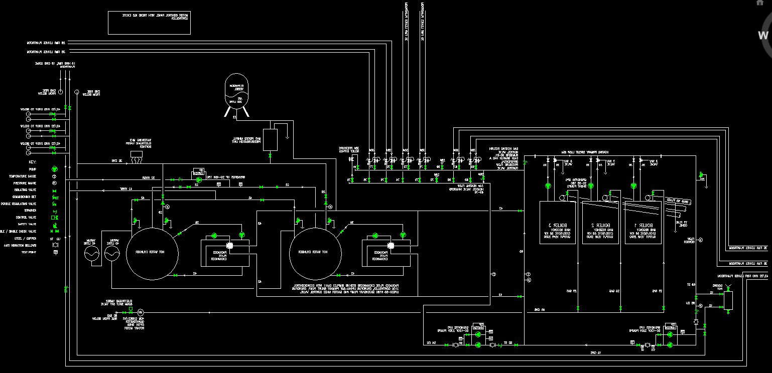 Boiler Room Schematic detail dwg file
