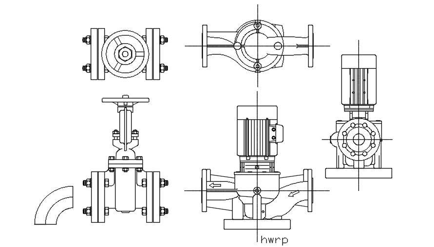 Boiler Valve Elevation Design Free Download DWG 