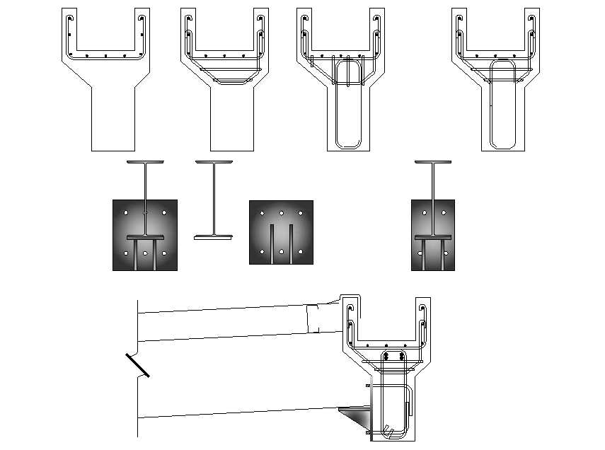 Bolt nut section detail