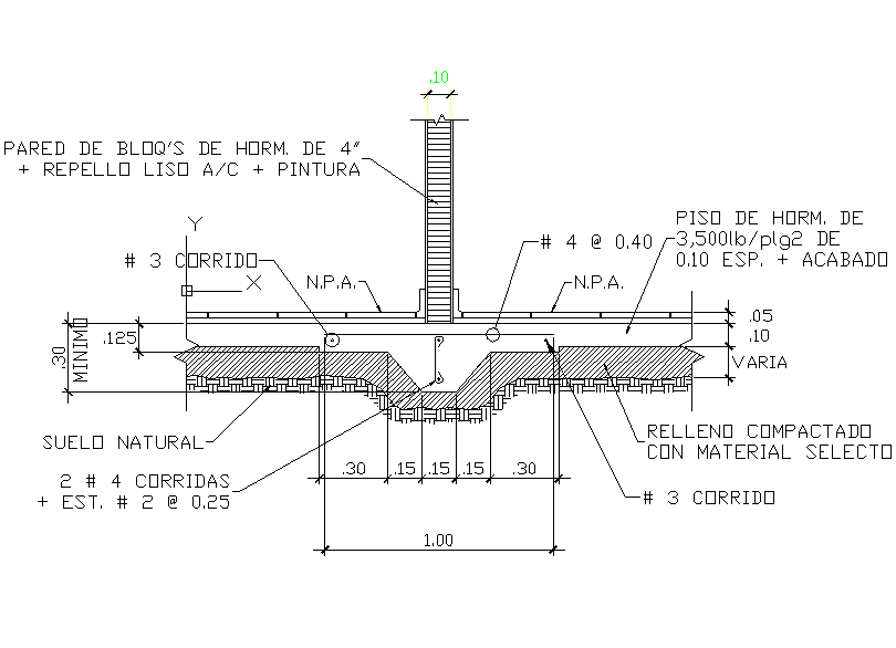 Brakeshoe section detail