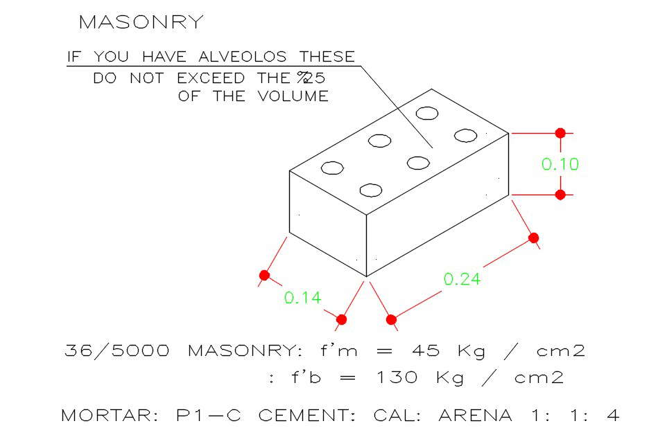 Brick Dimensions DWG File