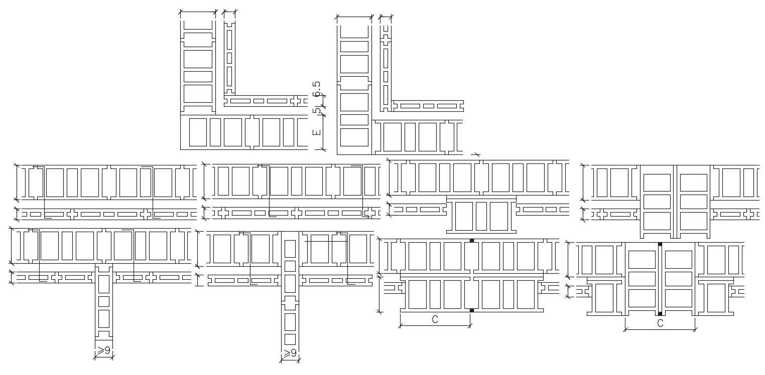 Brick Jali Construction Drawing CAD File Free 