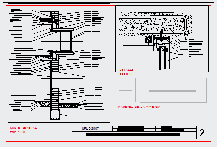 Brick walls details drawing