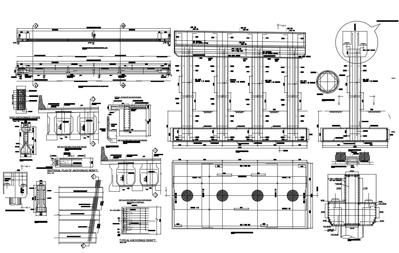 Bridge Pier Footing DWG File