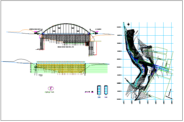 Bridge detail information view dwg file