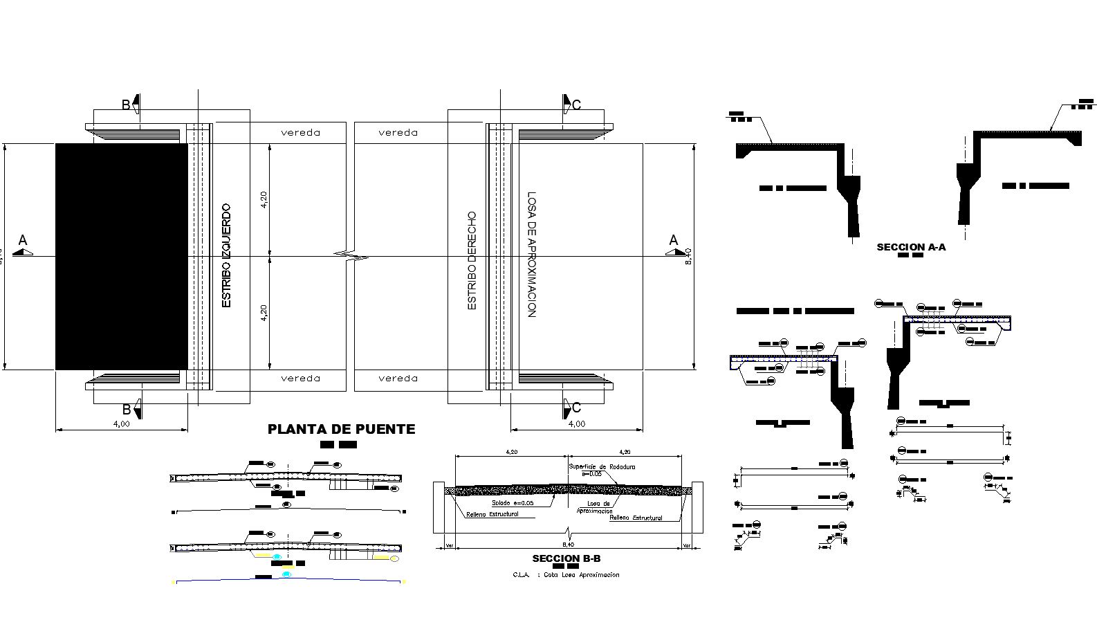 Bridge inter-oceanic plan dwg detail.,