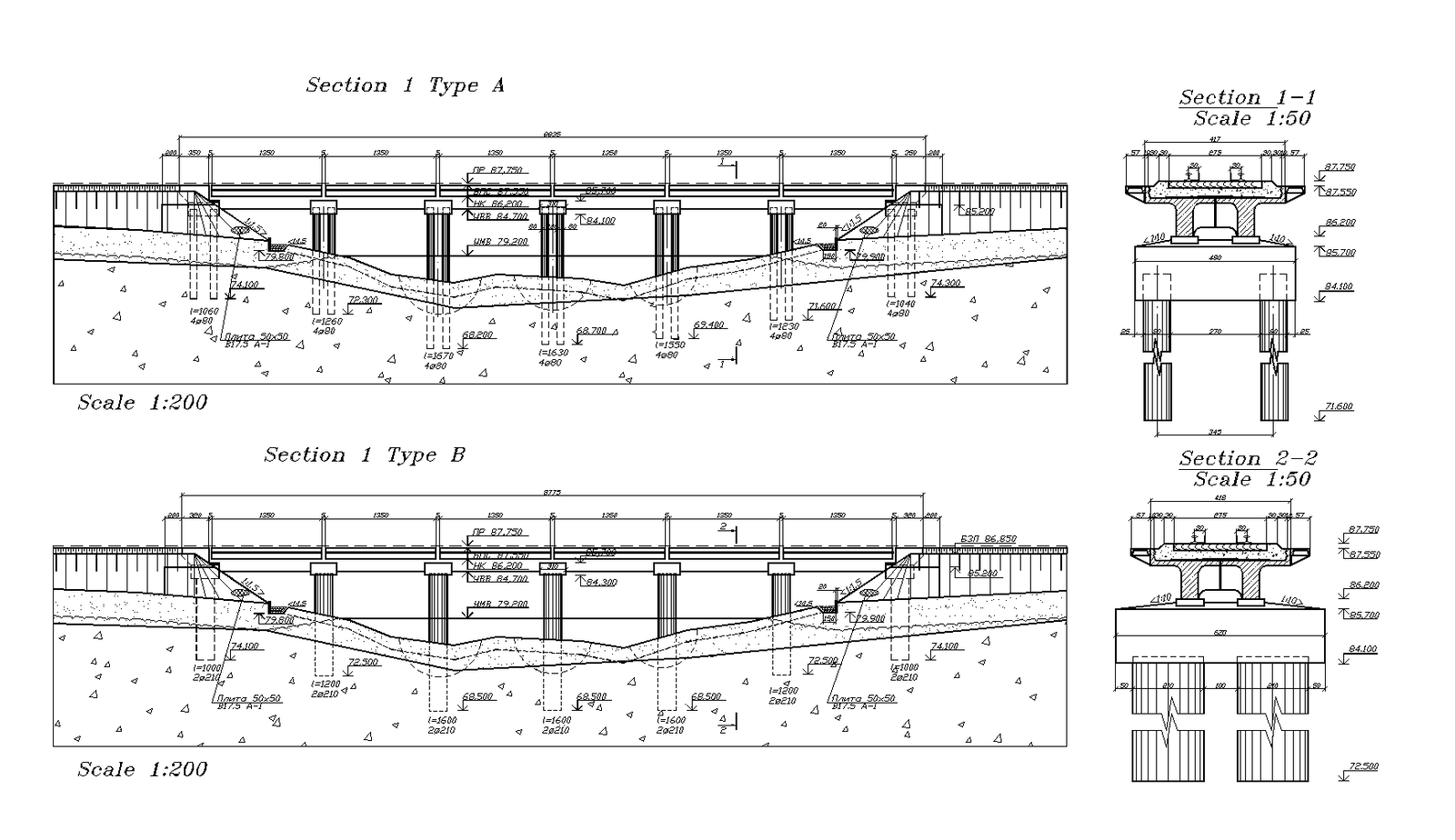 Bridge plan detail dwg file.