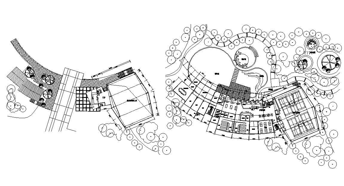 Building Area Landscape plan AutoCAD File 