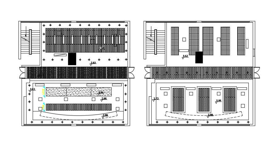 Building Ceiling Design AutoCAD Drawing