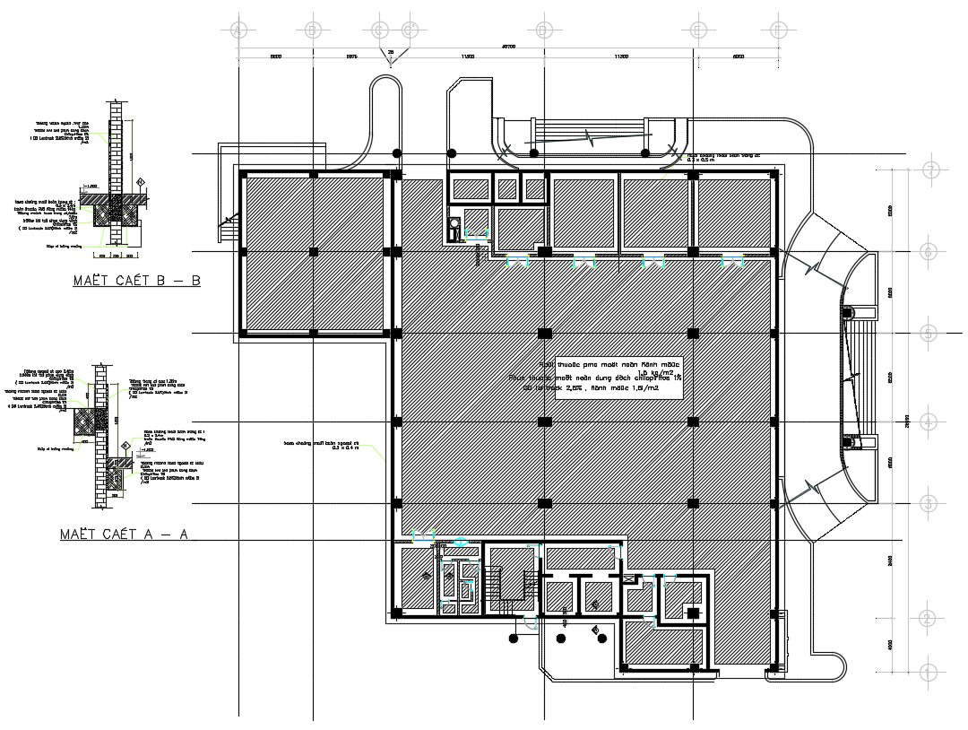 Building Column plan DWG File Download