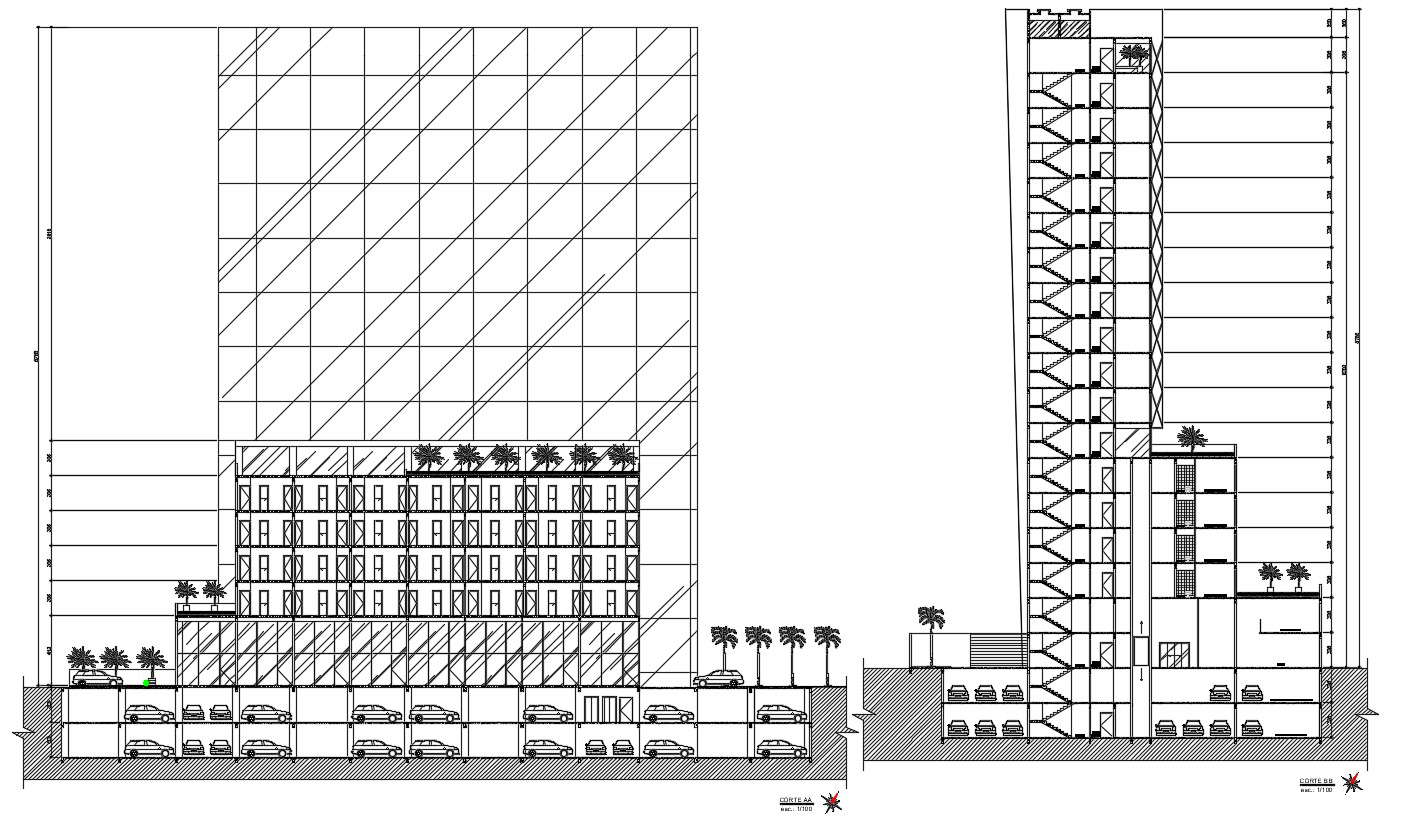 Building Cross Section AutoCAD File