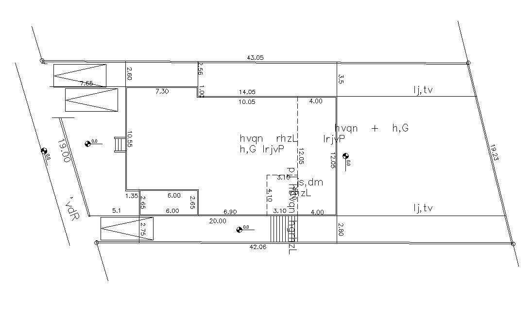 Building Demarcation Site Layout Plan CAD Drawing