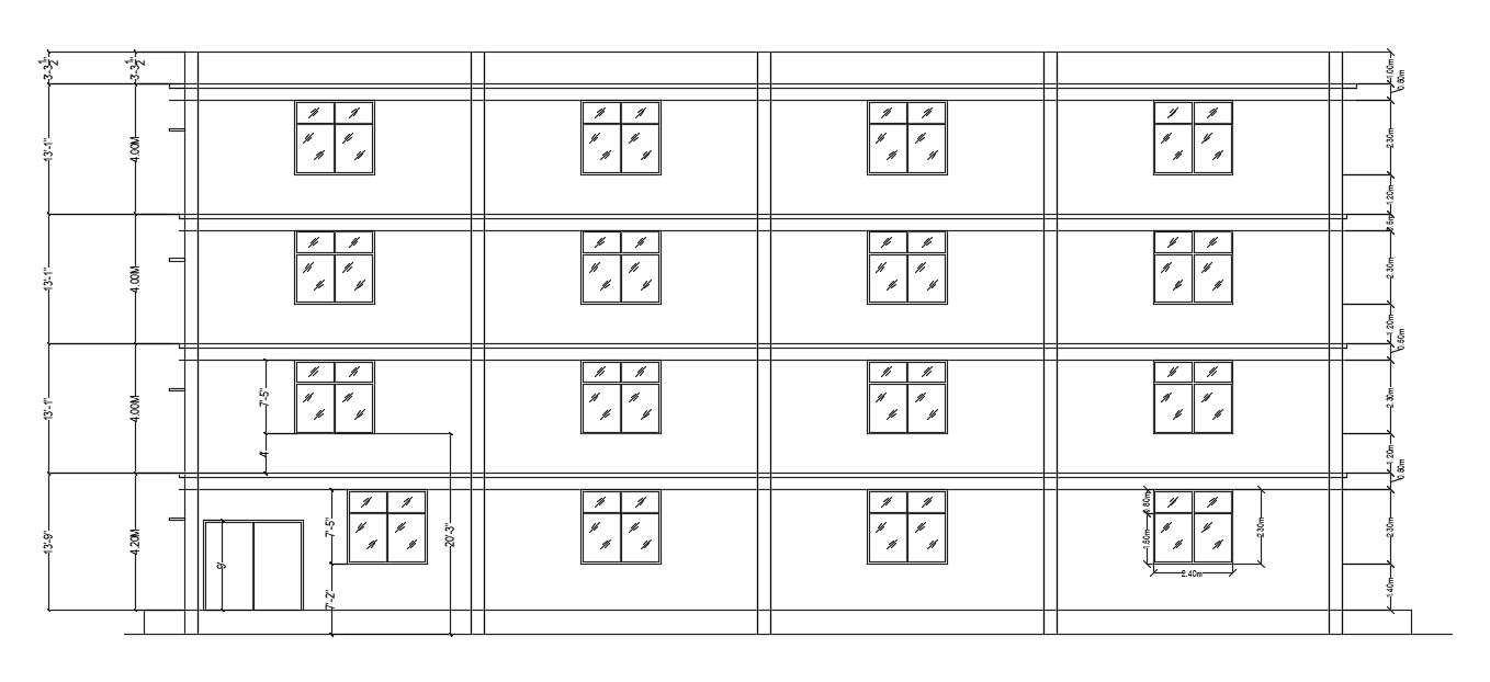 Building Elevation Design AutoCAD File
