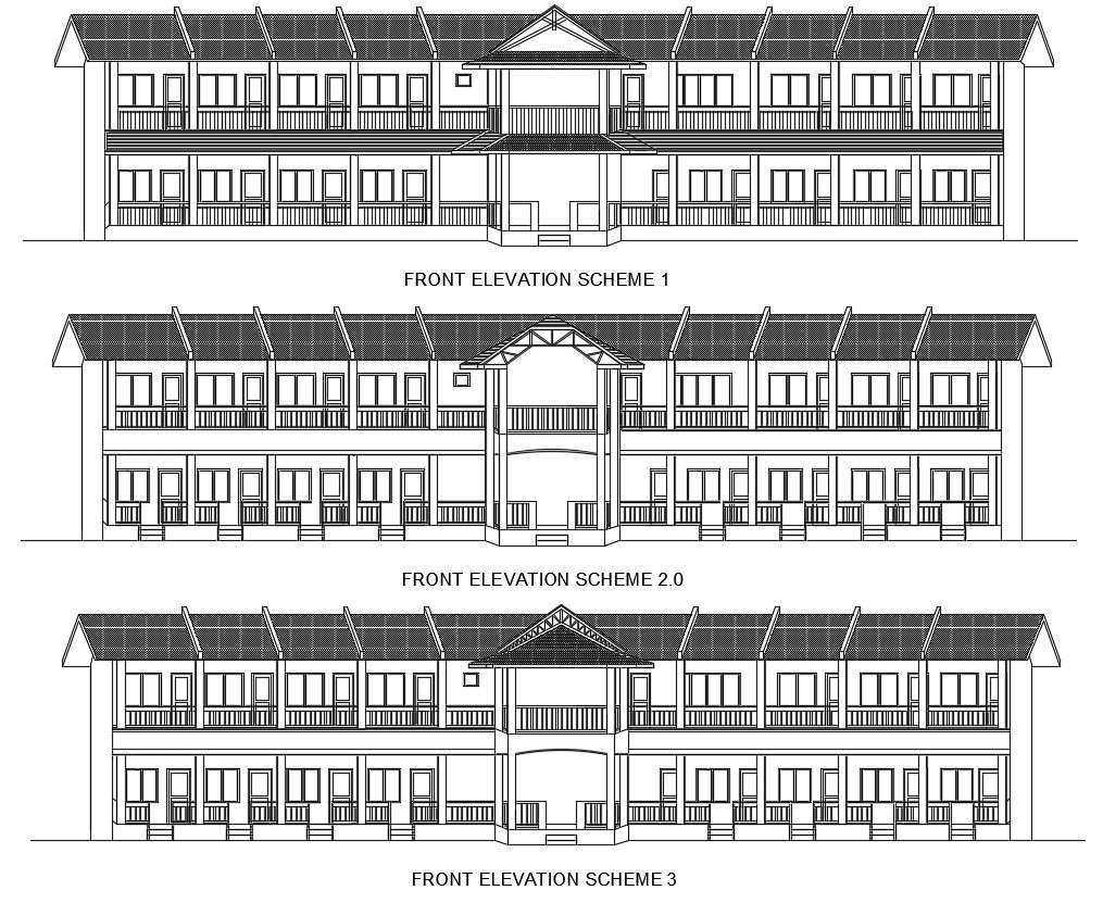 Building Elevation Design CAD File 