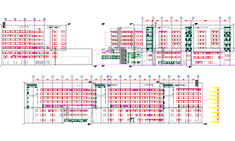 Building Elevation Design dwg file