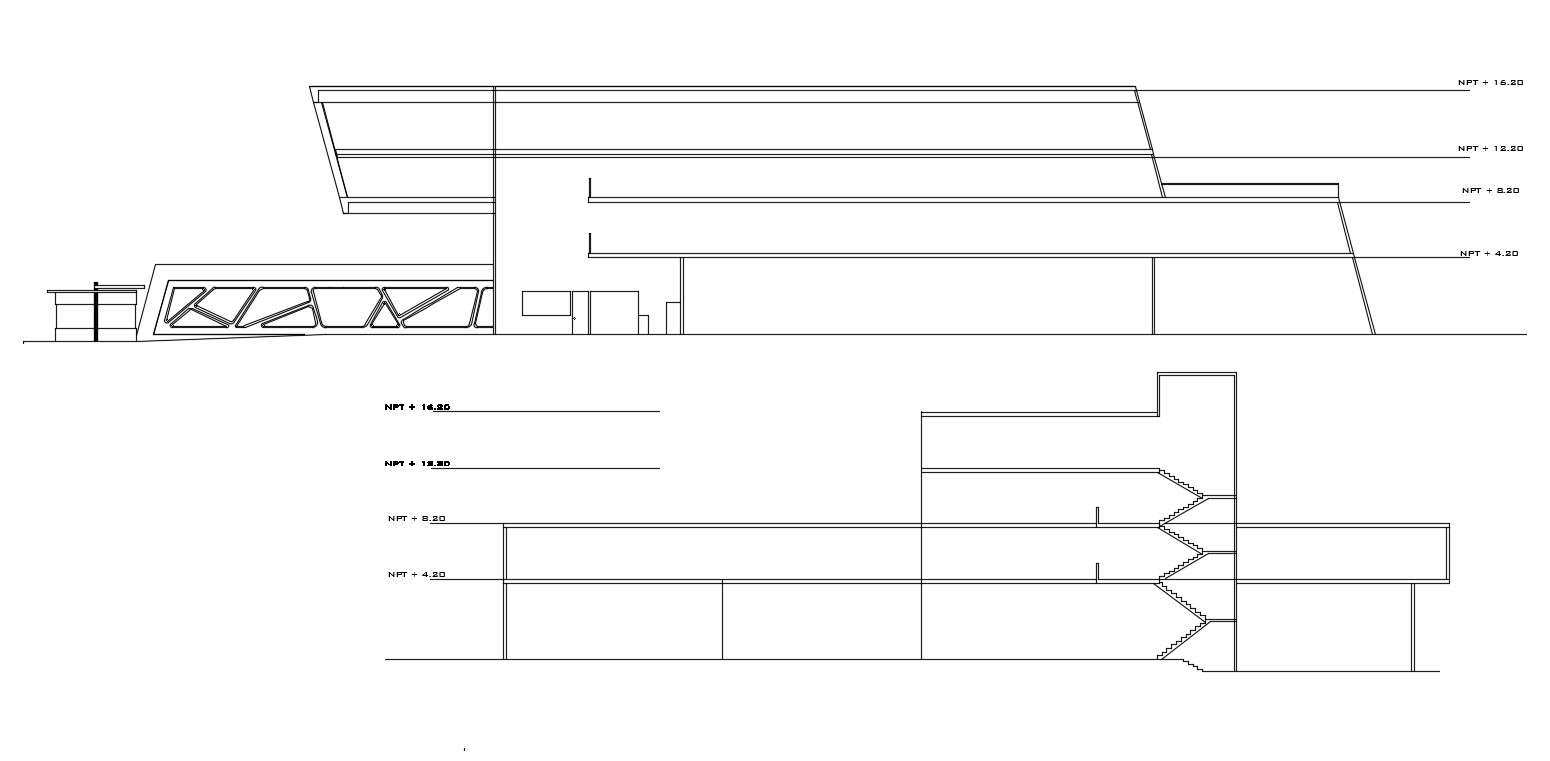 Building Elevation Free AutoCAD Drawing
