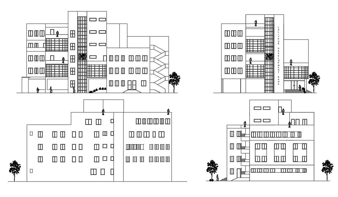 Building Elevation Free AutoCAD Drawings