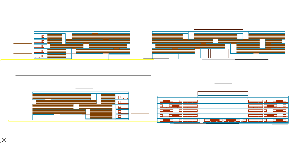 Building Elevation design in autocad file
