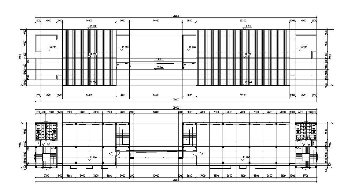 Building Floor Plan CAD Drawing 
