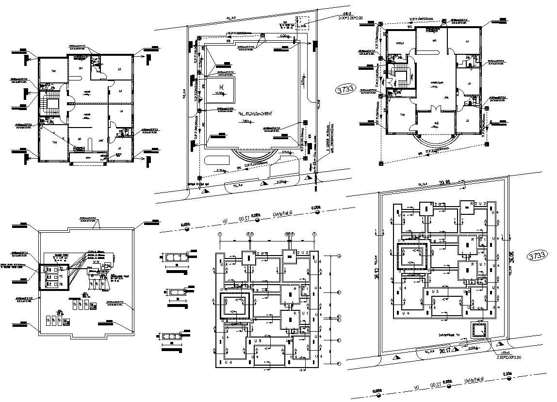 Building Floors Plan And Column Foundation Design 