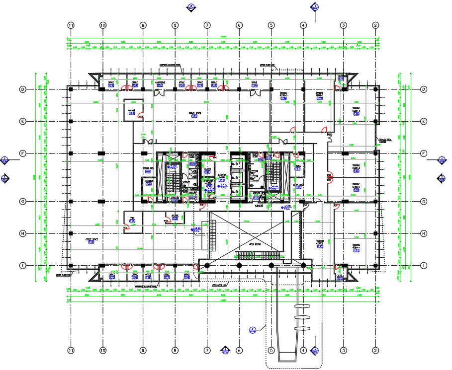 Building Layout Plan autocad file