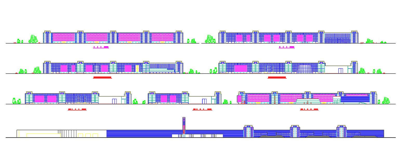 Building Elevation Design AutoCAD File 