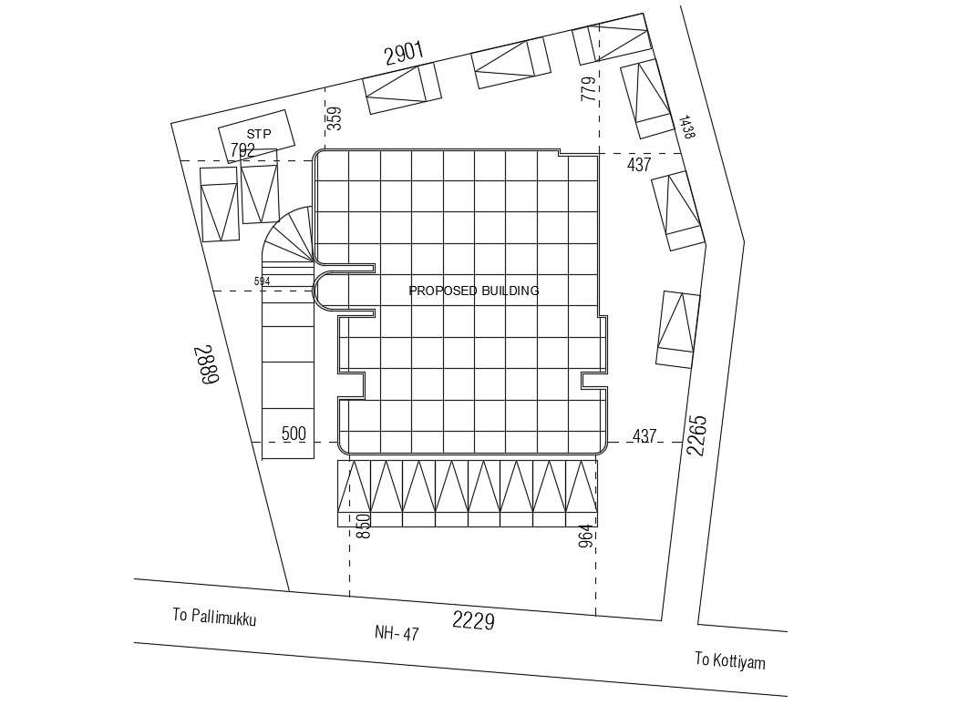 Building Purpose Plan DWG File