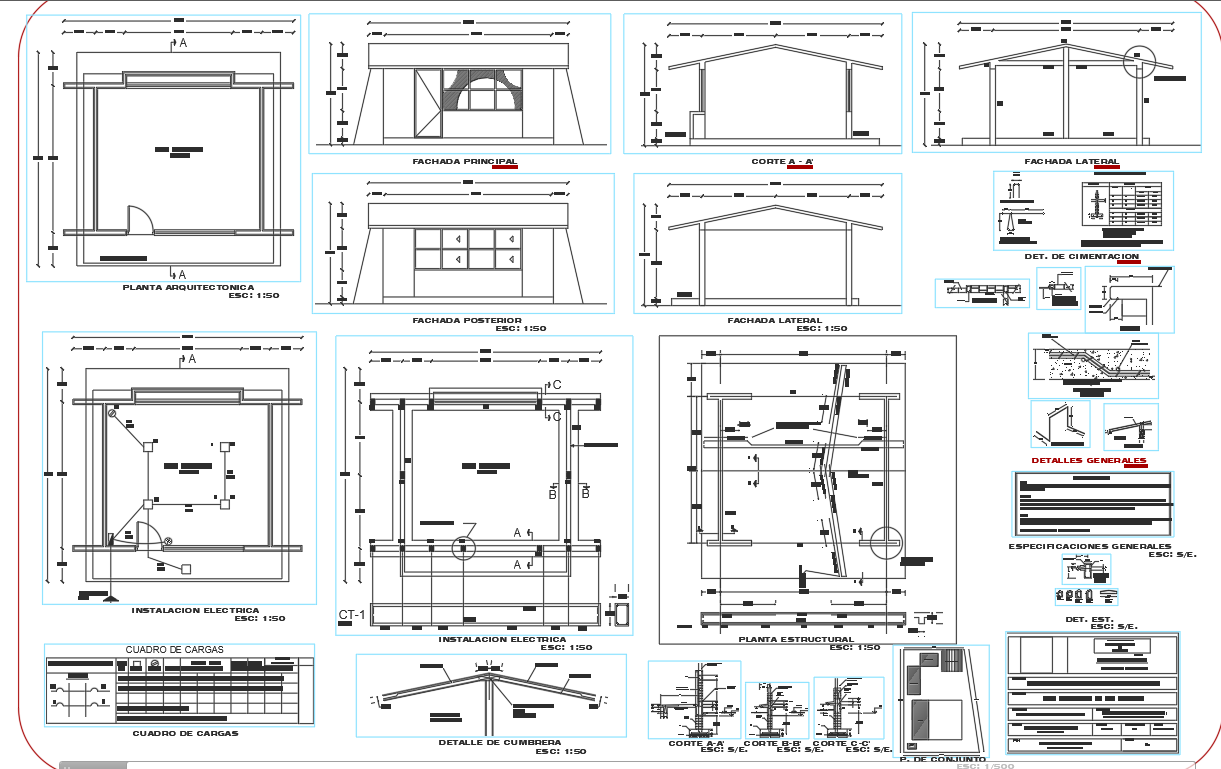 Building construction section plan detail dwg file