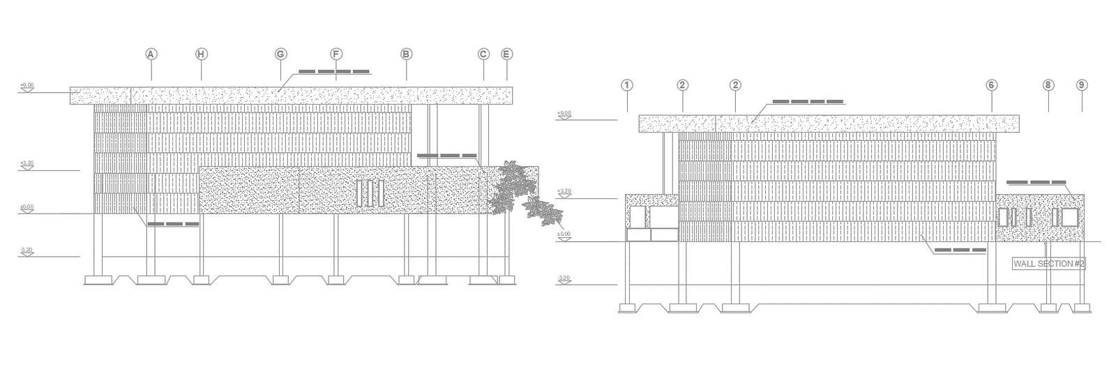 Building elevation design CAD File