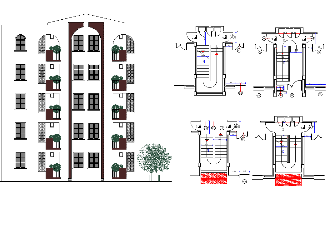 Building elevation dwg file