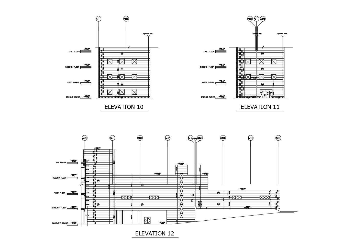 Building Elevation Drawing In AutoCAD File
