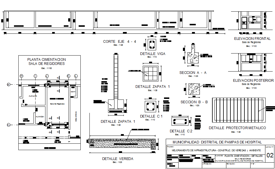 Building material plan detail dwg file