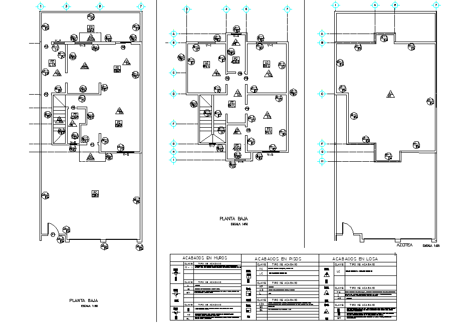 Building material used home plan detail dwg file
