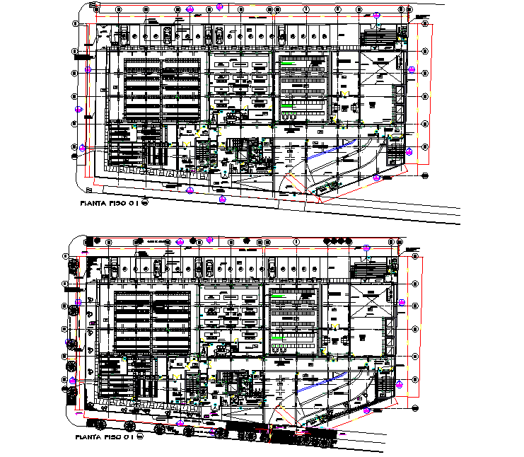 Building office plan detail