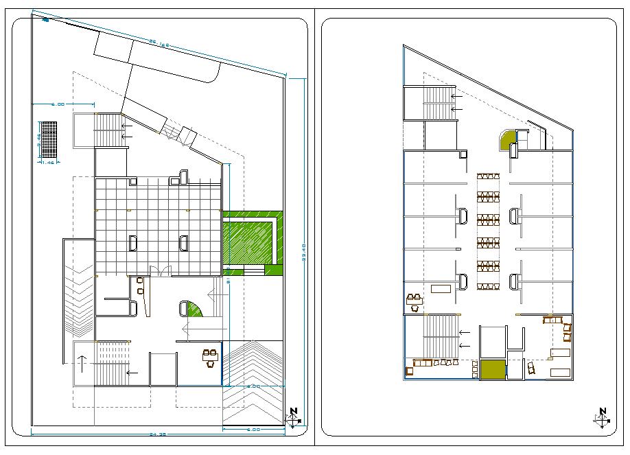 Building office plan detail