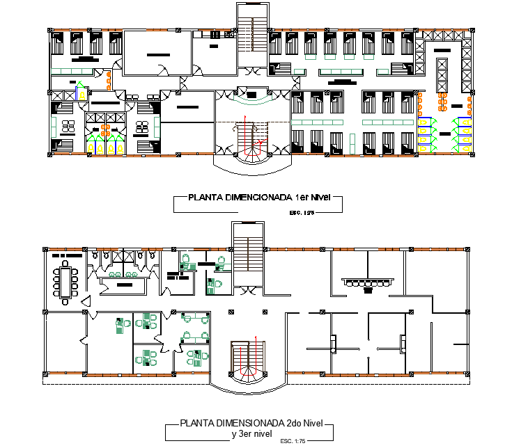 Building plan detail dwg file