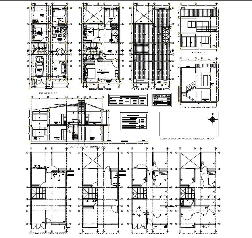 Building plan of detail dimension in autocad