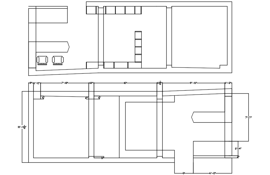 Detached House Plan In DWG File