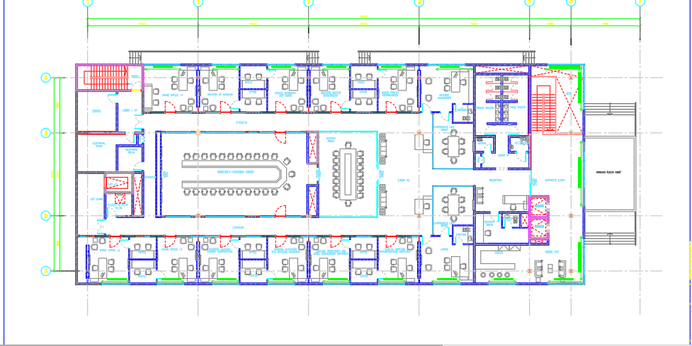Building second floor furniture plan 