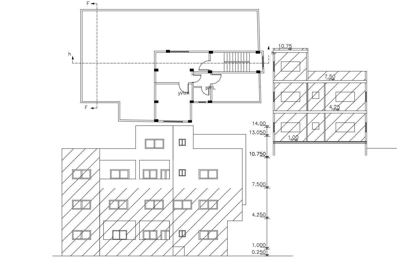 Building Elevations Layout AutoCAD File 