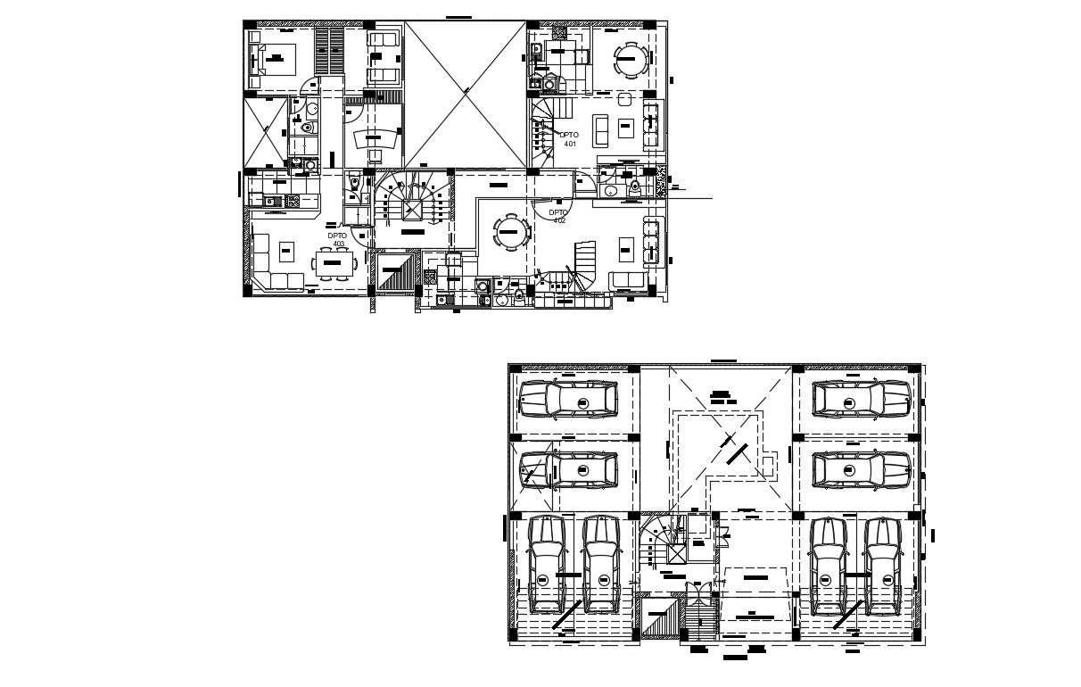 Bungalow Building Designs In AutoCAD File