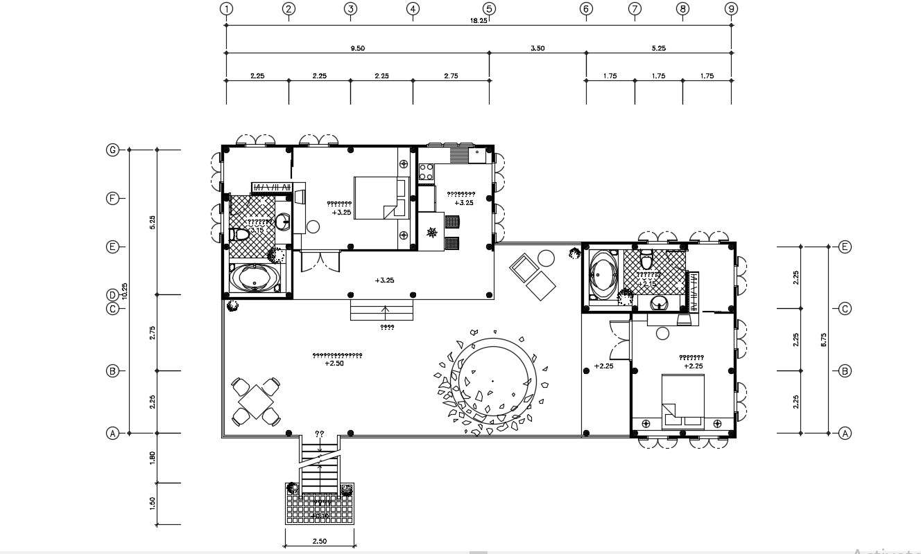 Bungalow Floor Plans CAD File Free Download 